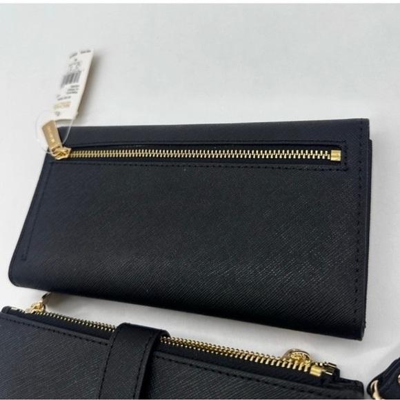 Michael Kors Large Double Zip Wallet Wristlet & Trifold Wallet black - Picture 6 of 16